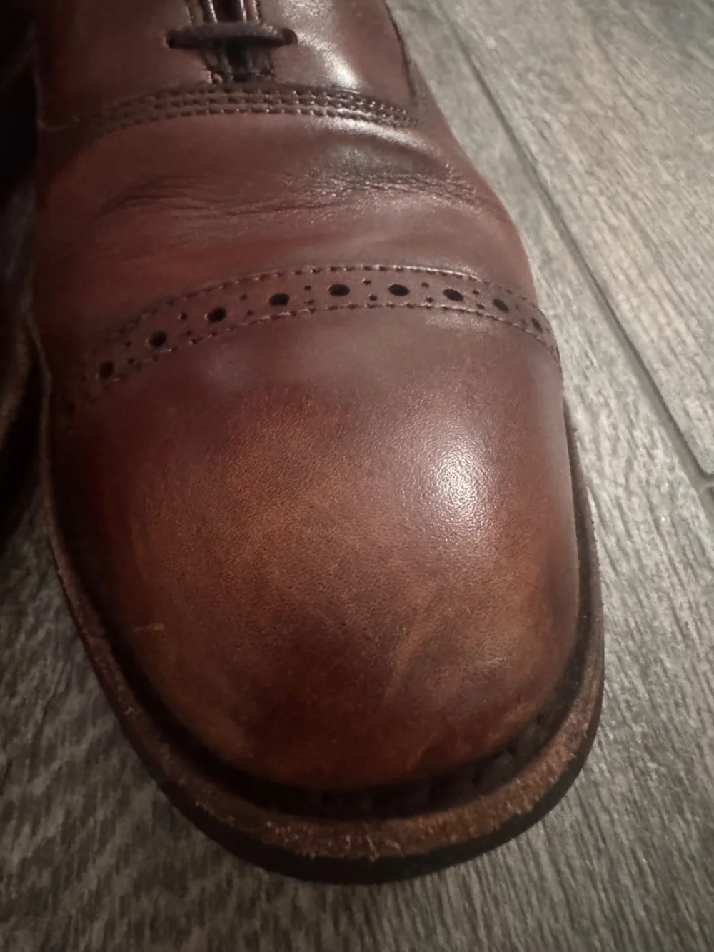 Allen Edmonds Fifth Avenue Leather Shoes 9.5B Brown Chili Leather